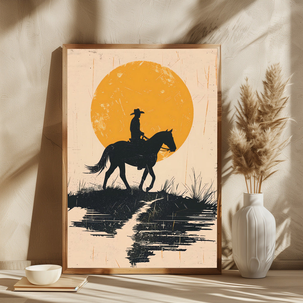 Cowboy In the Sunset - plakatstore