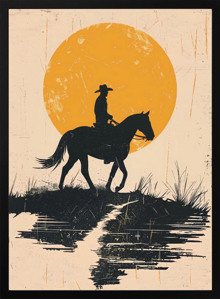 Cowboy In the Sunset - plakatstore