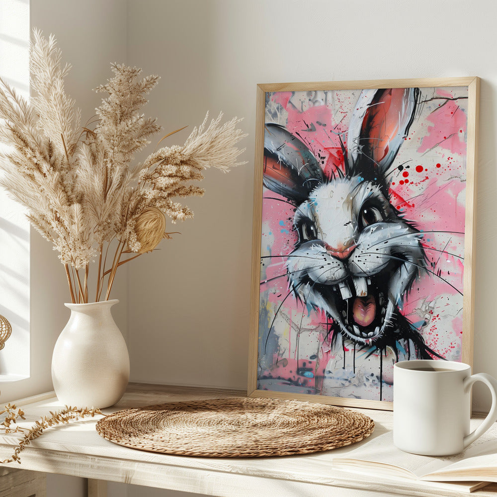 Creepy laughing bunny - plakatstore