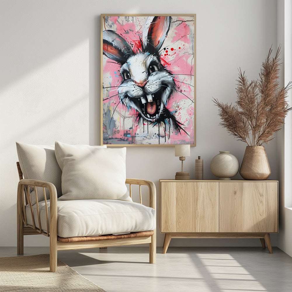 Creepy laughing bunny - plakatstore