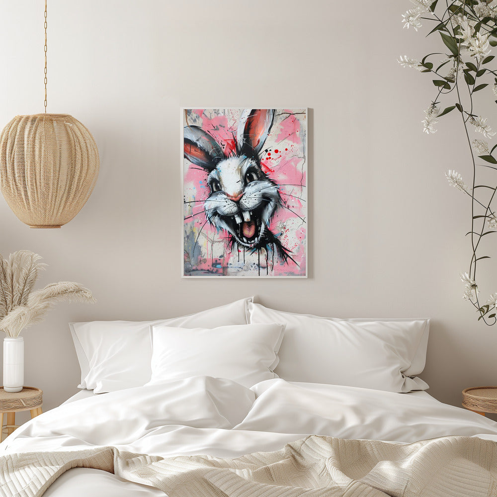 Creepy laughing bunny - plakatstore