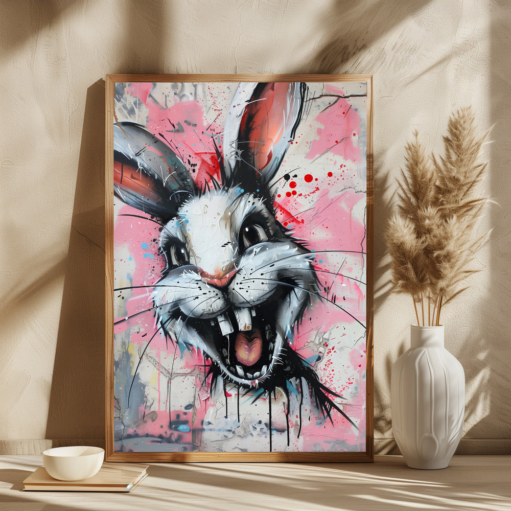 Creepy laughing bunny - plakatstore