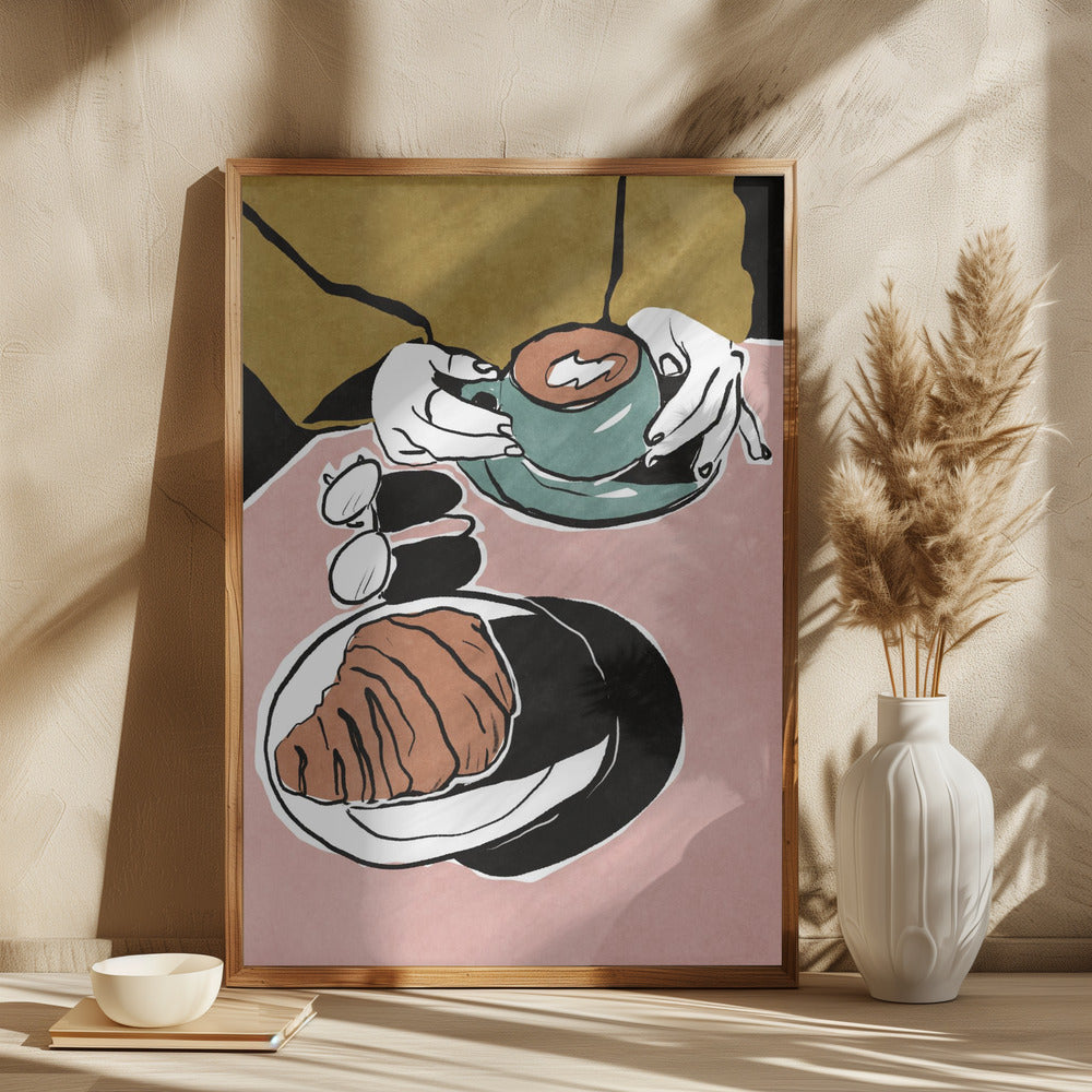 Croissant et café au lait - plakatstore