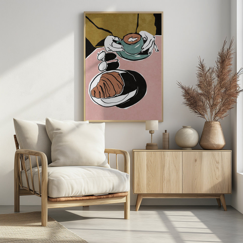 Croissant et café au lait - plakatstore