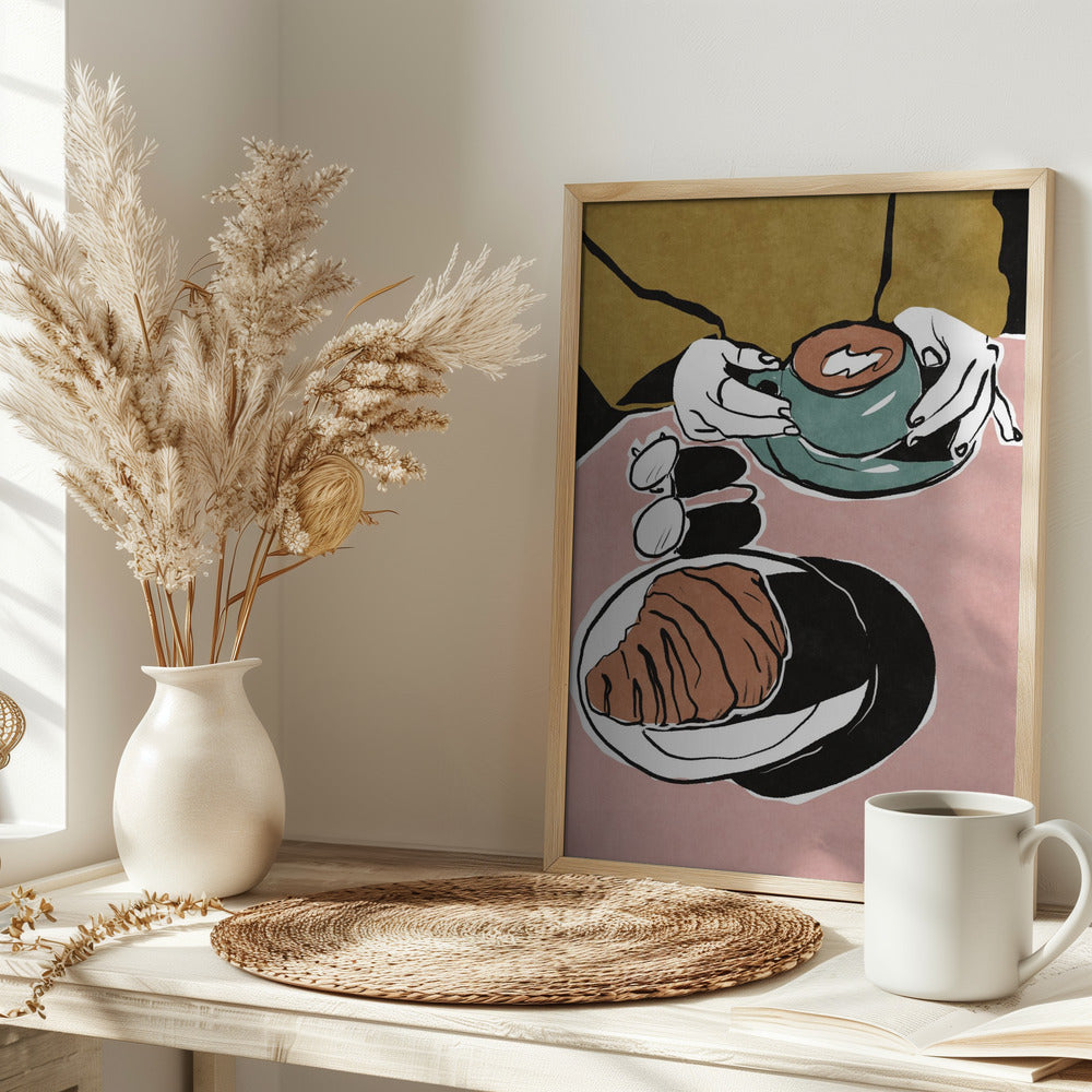 Croissant et café au lait - plakatstore