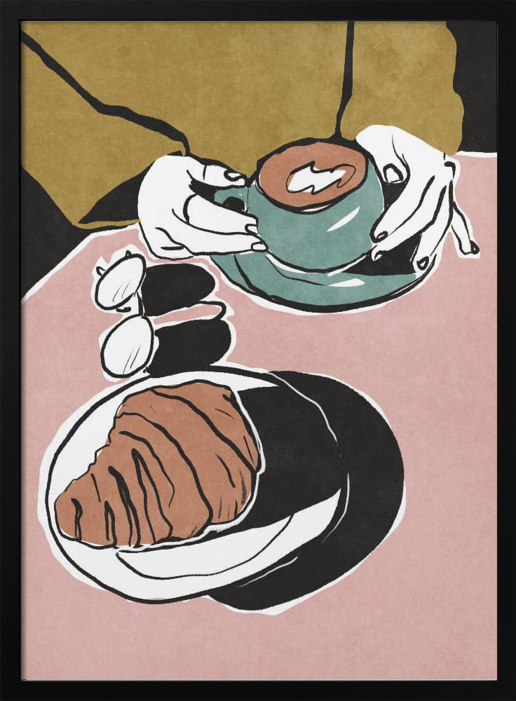 Croissant et café au lait - plakatstore