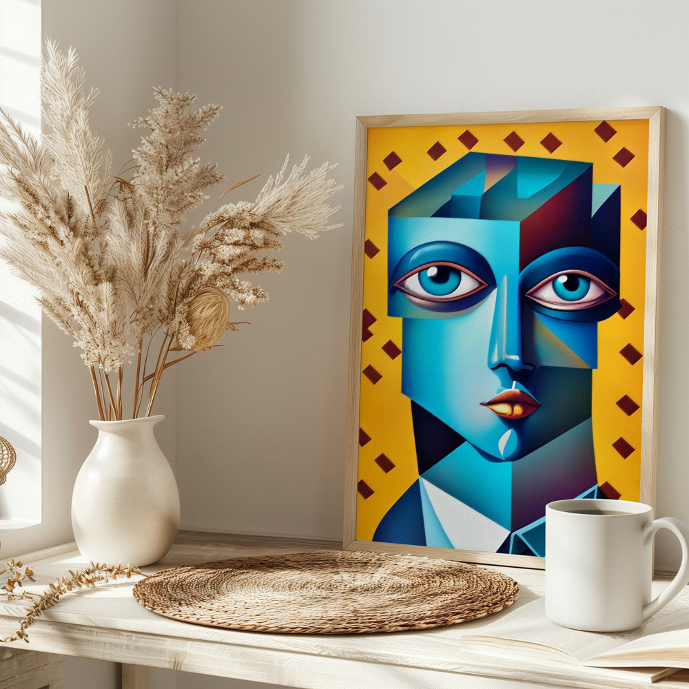 Cubist Abstract Face - plakatstore