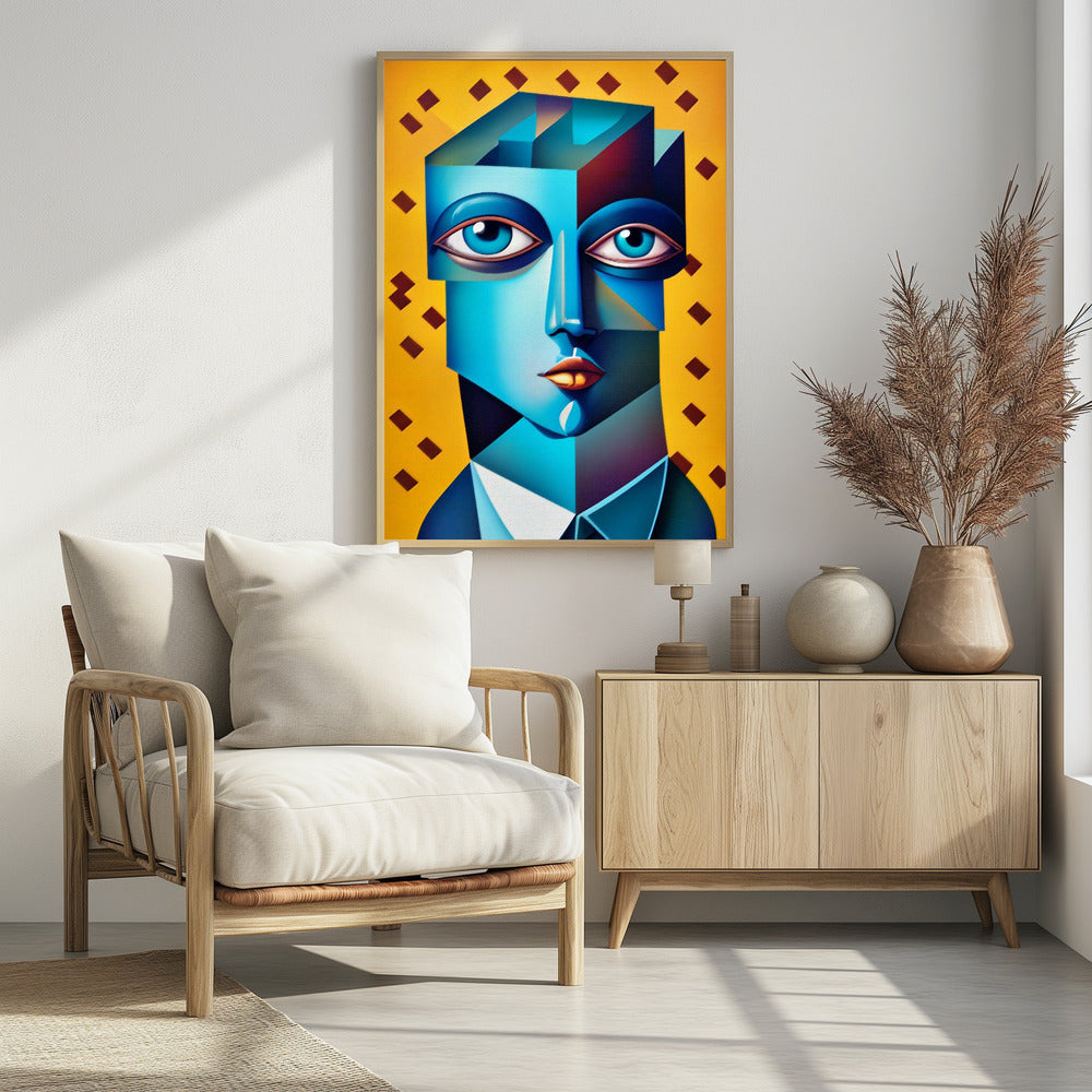 Cubist Abstract Face - plakatstore