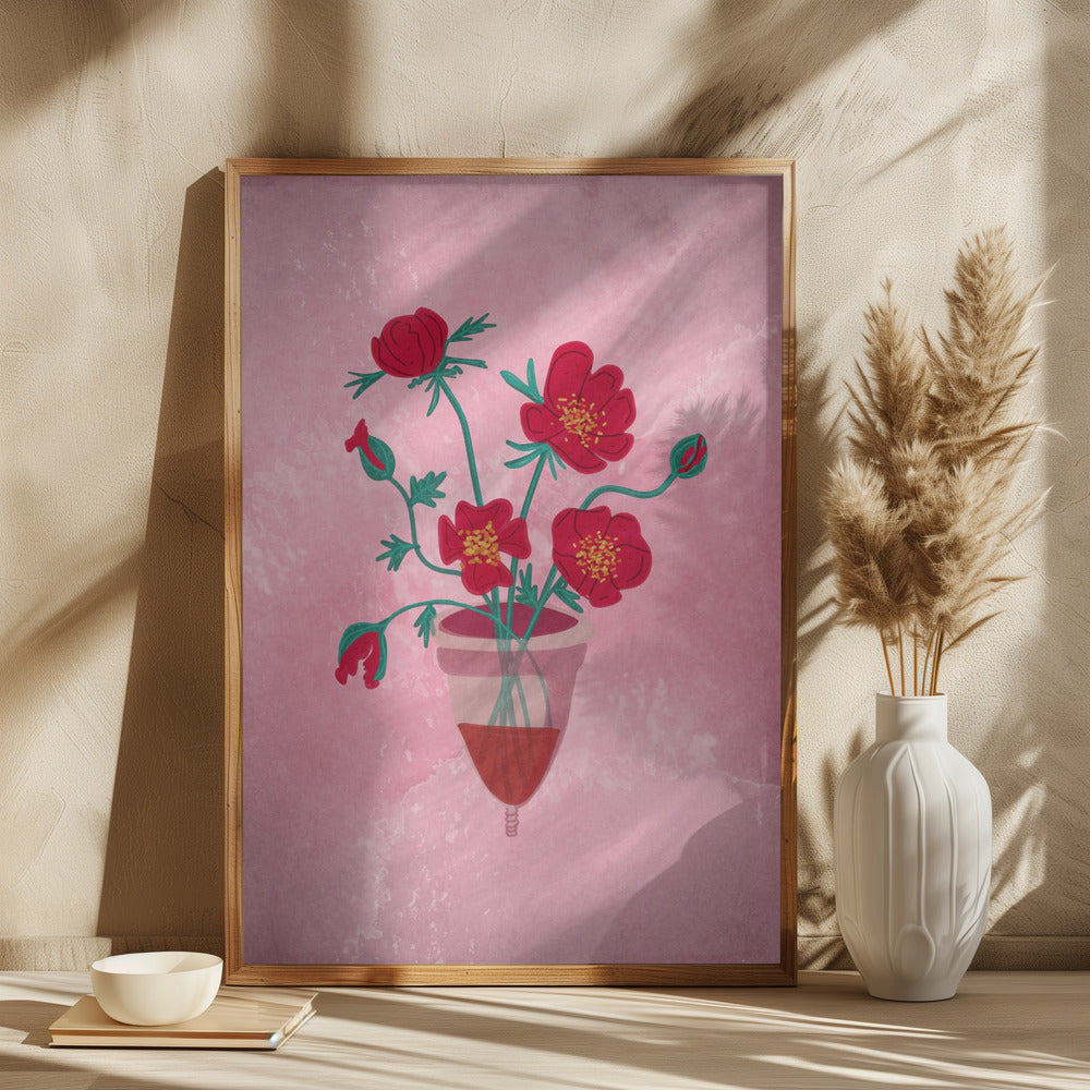 Cup of flowers - plakatstore