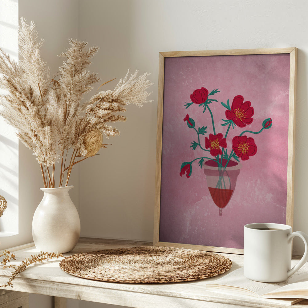 Cup of flowers - plakatstore