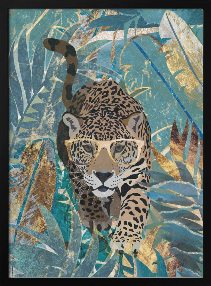 Curious jaguar in the rainforest - plakatstore