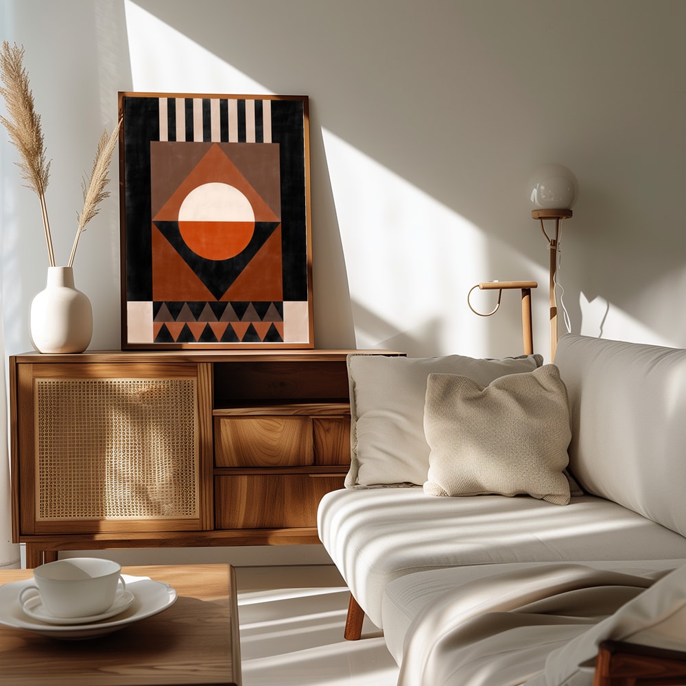 Bold Terracotta Geometry