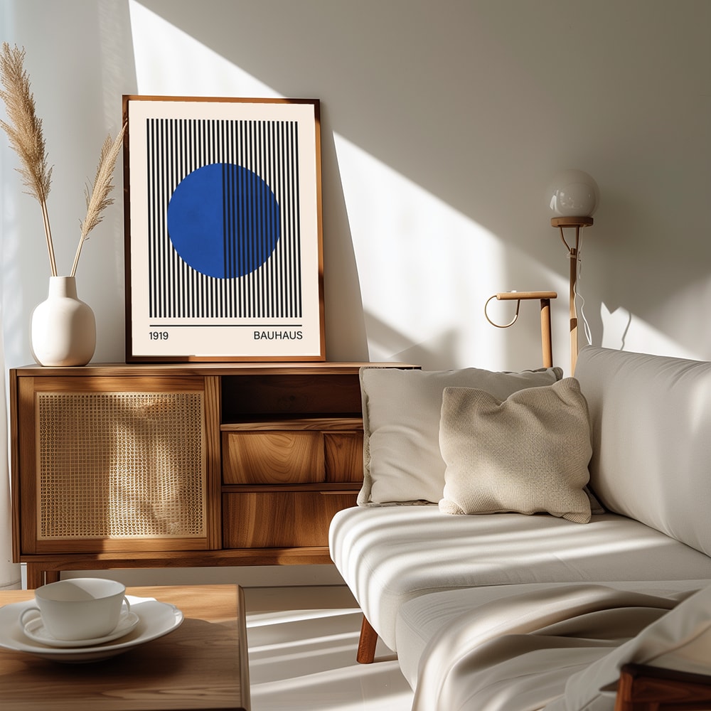 Geometric Blue Circle