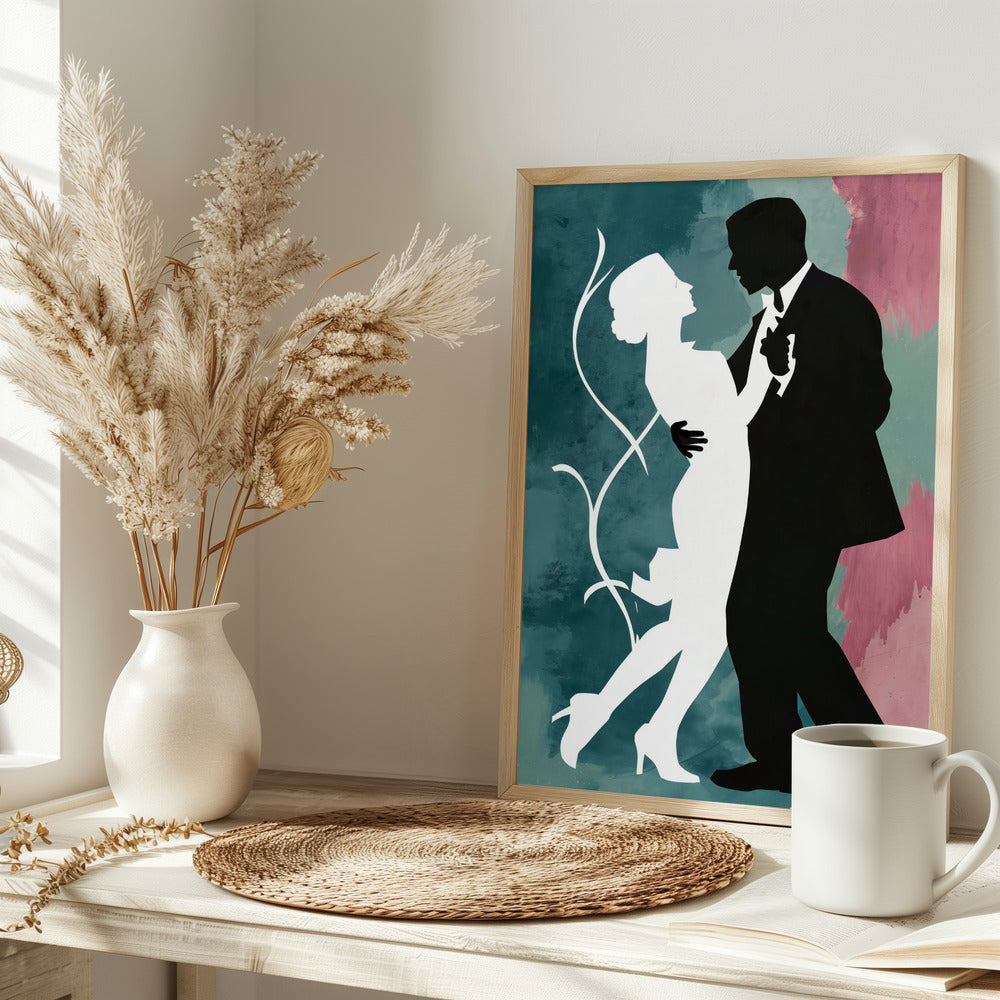 Elegant Couple Dancing - plakatstore