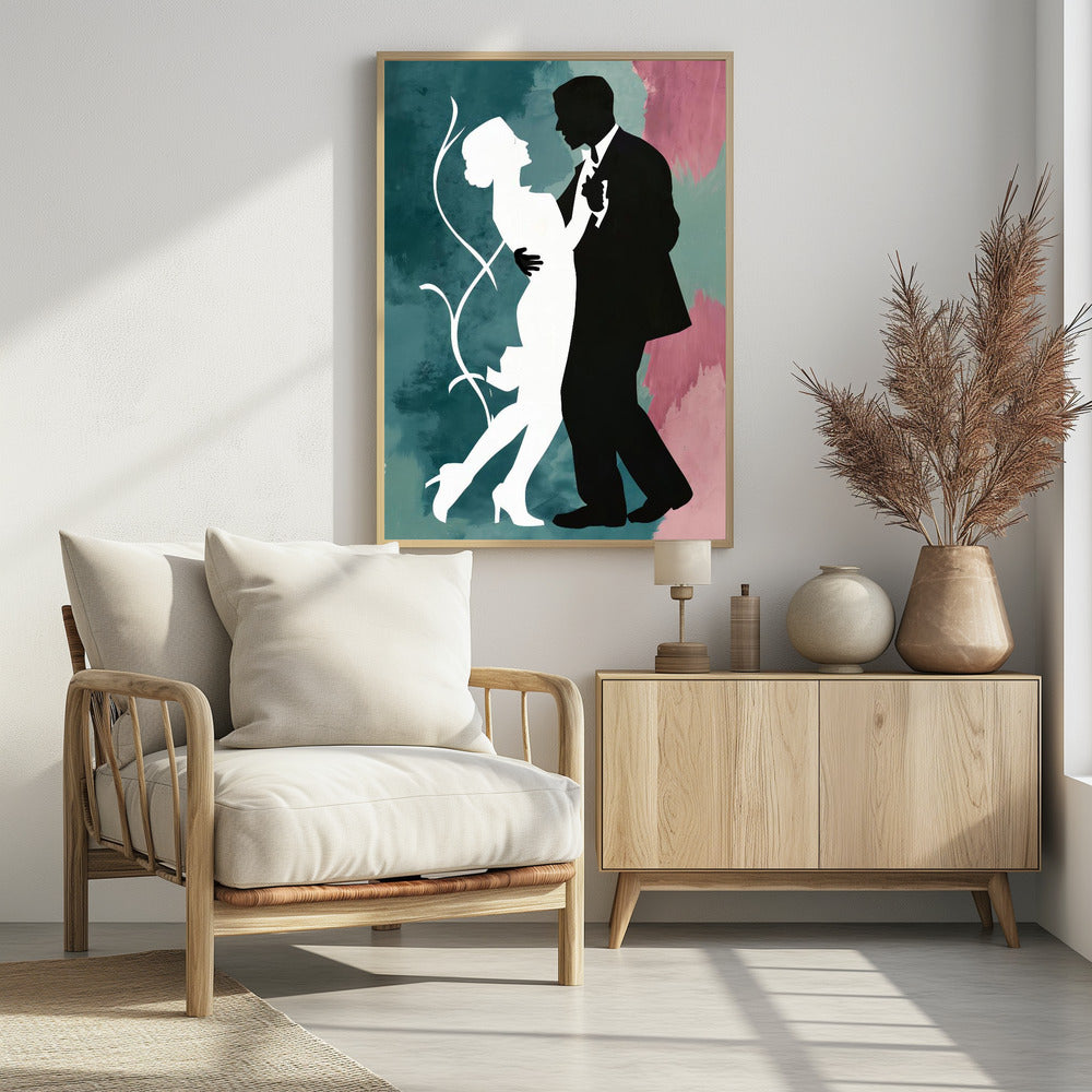 Elegant Couple Dancing - plakatstore