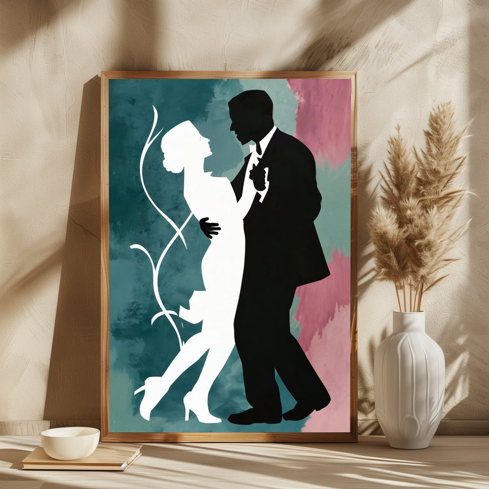 Elegant Couple Dancing - plakatstore