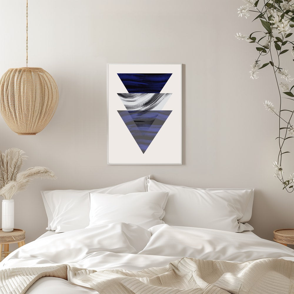 Abstract Blue Triangles