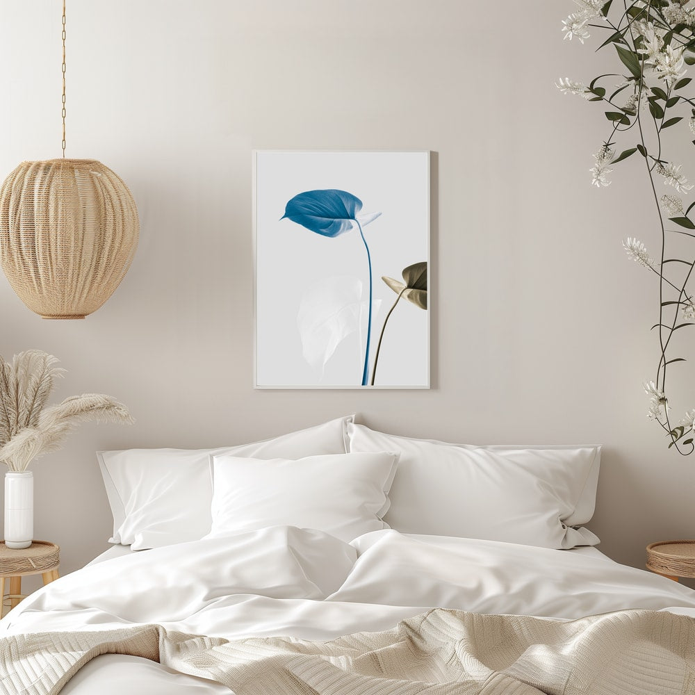 Serene Blue Leaves