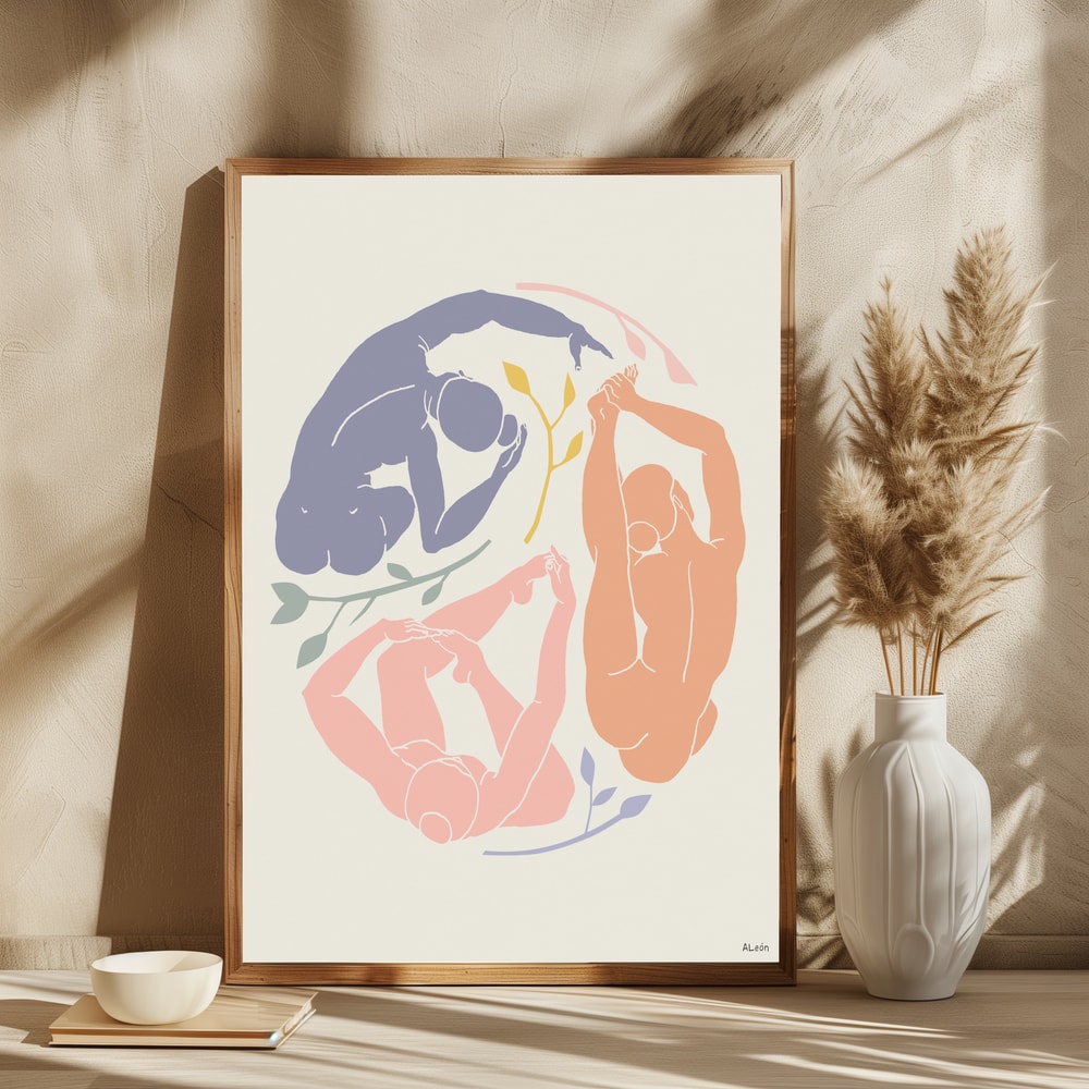 Serene Yoga Figures