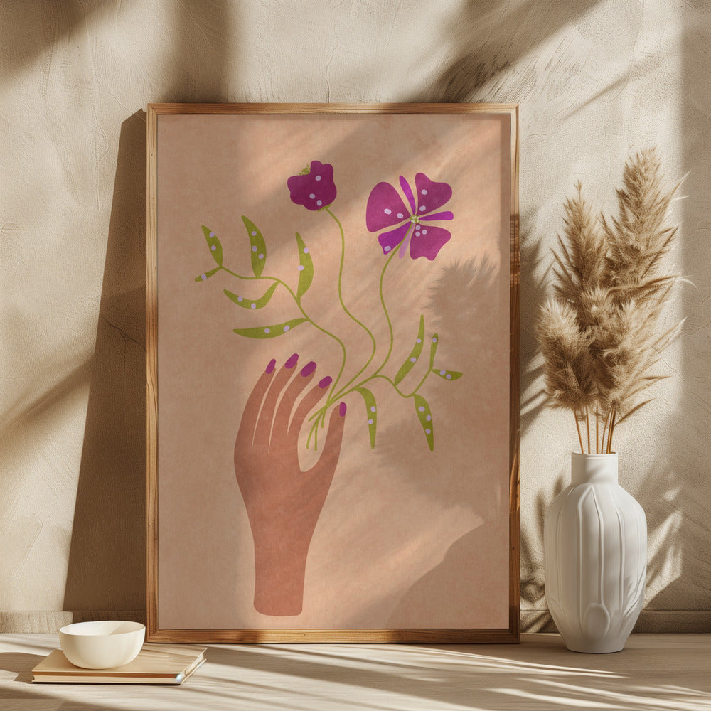 Flower in my hand - plakatstore