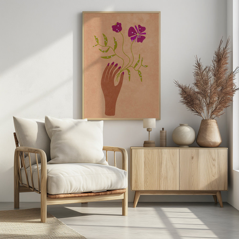 Flower in my hand - plakatstore