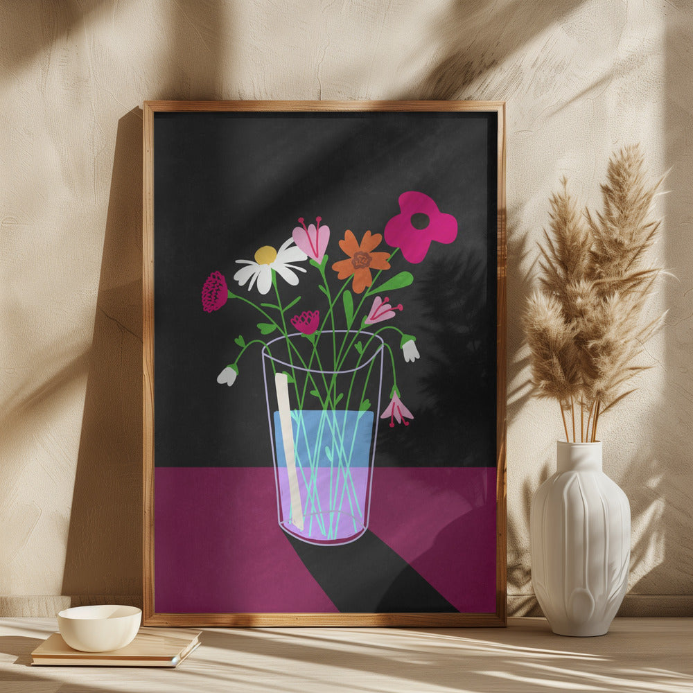 Flowers glow in the dark - plakatstore