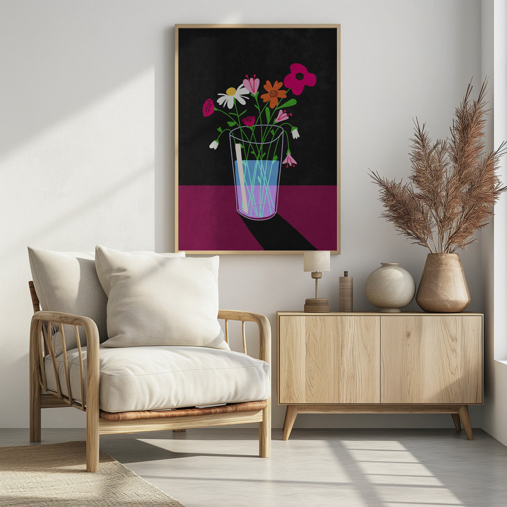 Flowers glow in the dark - plakatstore