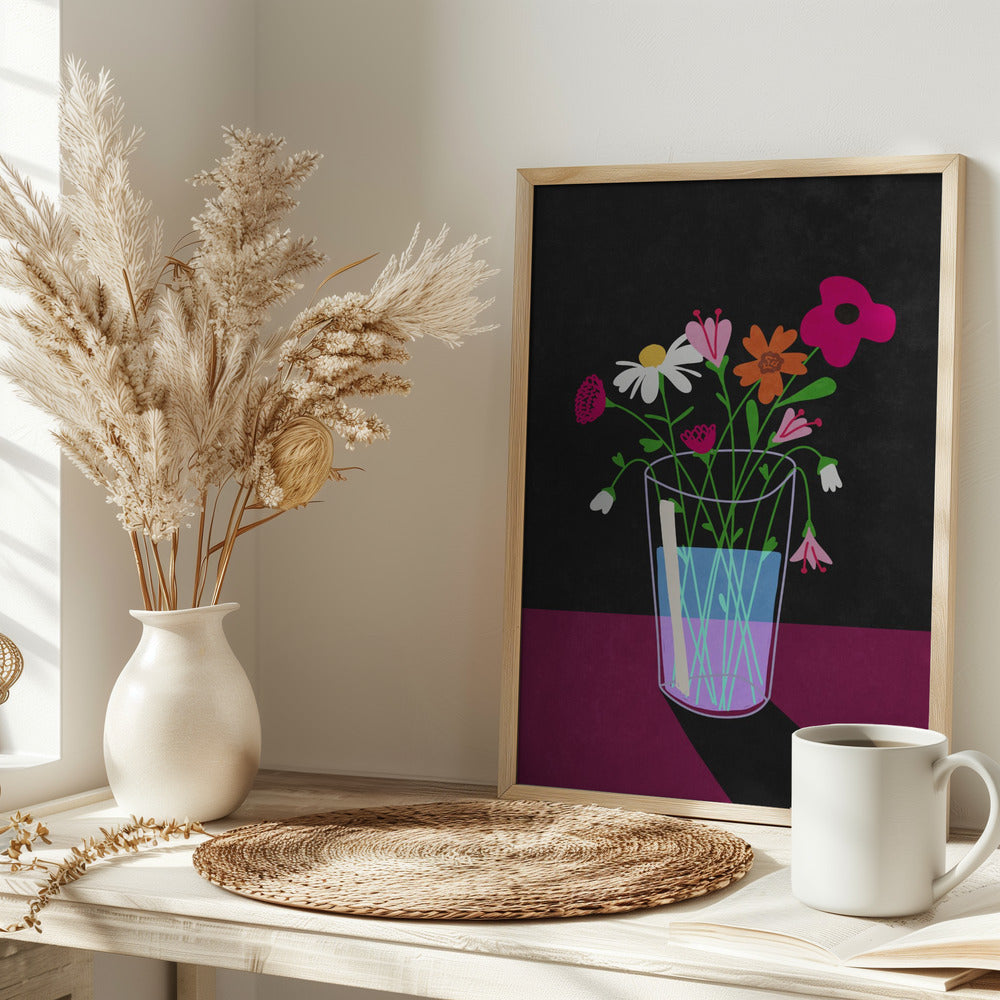 Flowers glow in the dark - plakatstore