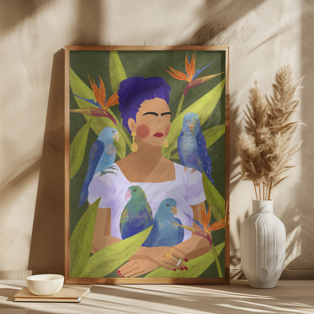 Frida and birds - plakatstore