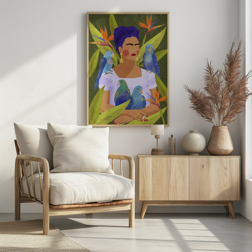 Frida and birds - plakatstore