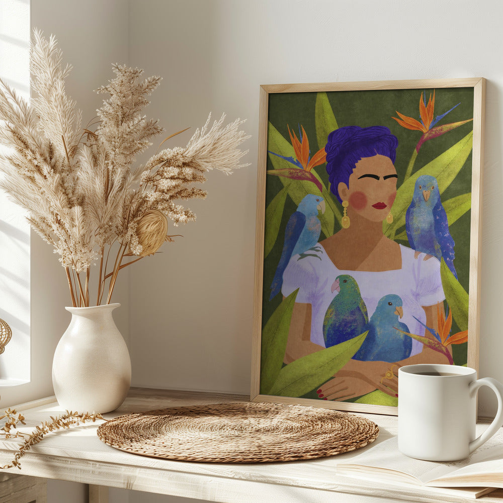 Frida and birds - plakatstore