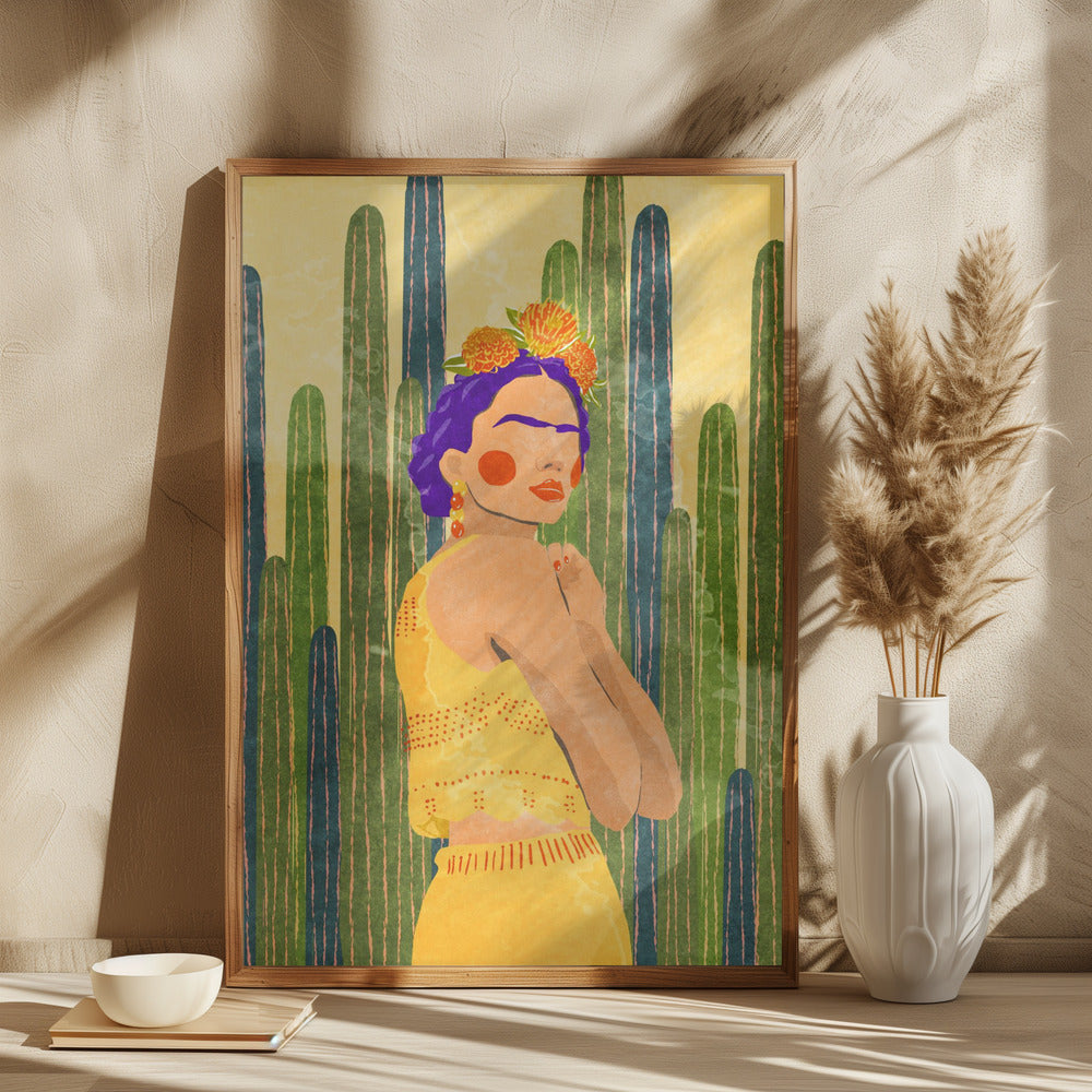 Frida and cacti - plakatstore