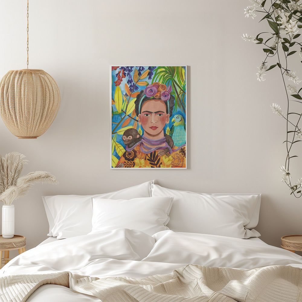 Frida and her parrots - plakatstore