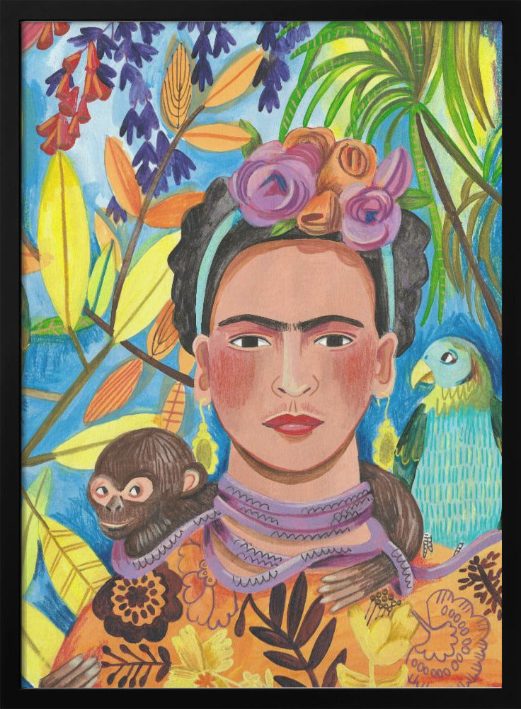 Frida and her parrots - plakatstore