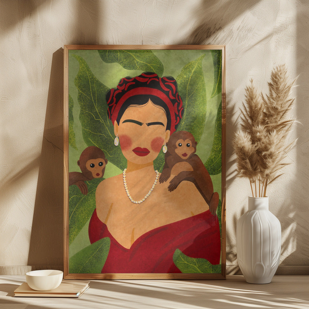 Frida and Monkeys - plakatstore