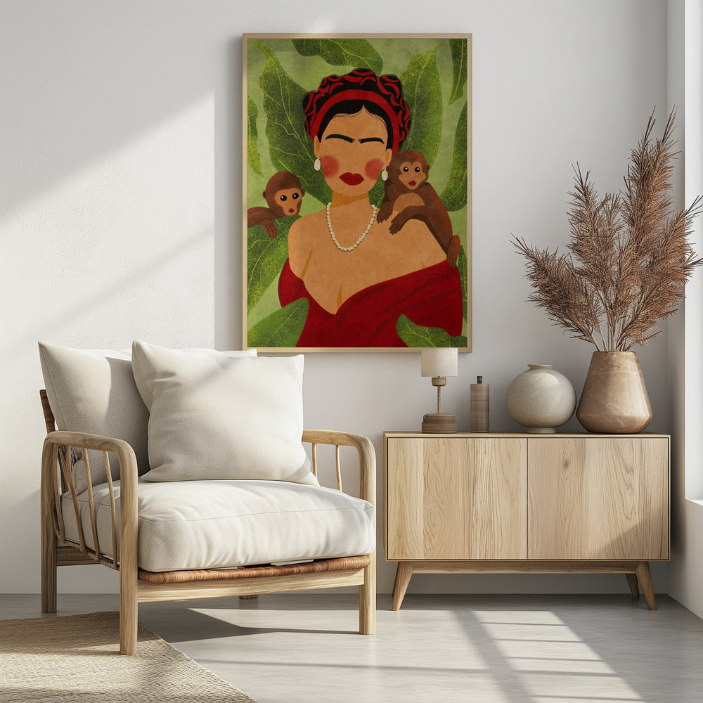 Frida and Monkeys - plakatstore