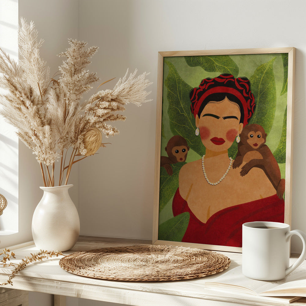 Frida and Monkeys - plakatstore