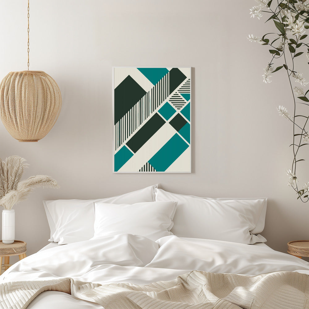 Geometric Teal - plakatstore