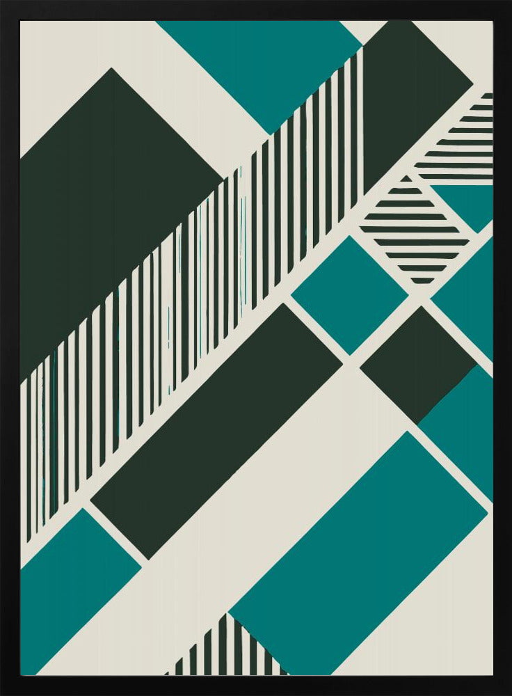 Geometric Teal - plakatstore