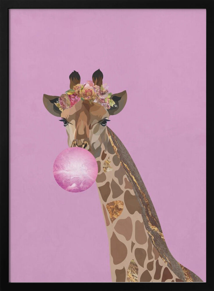 Giraffe pink bubblegum - plakatstore