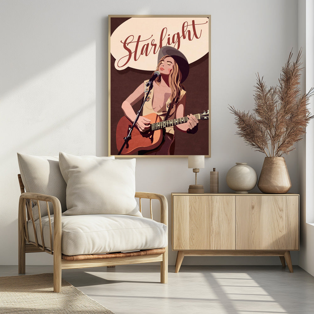 Girl Playing Guitar - plakatstore