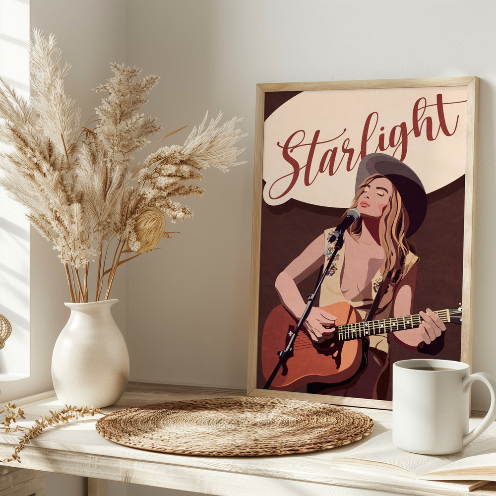 Girl Playing Guitar - plakatstore