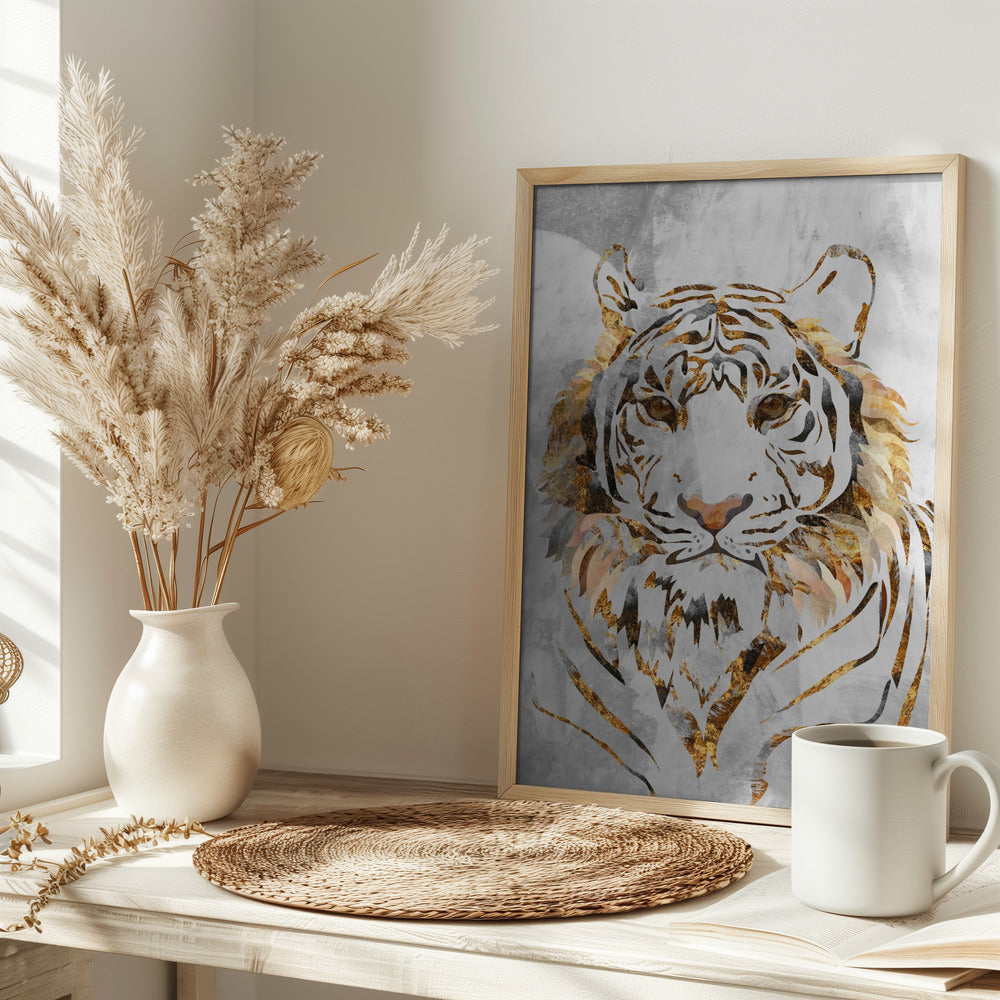 Golden Tiger and Concrete - plakatstore