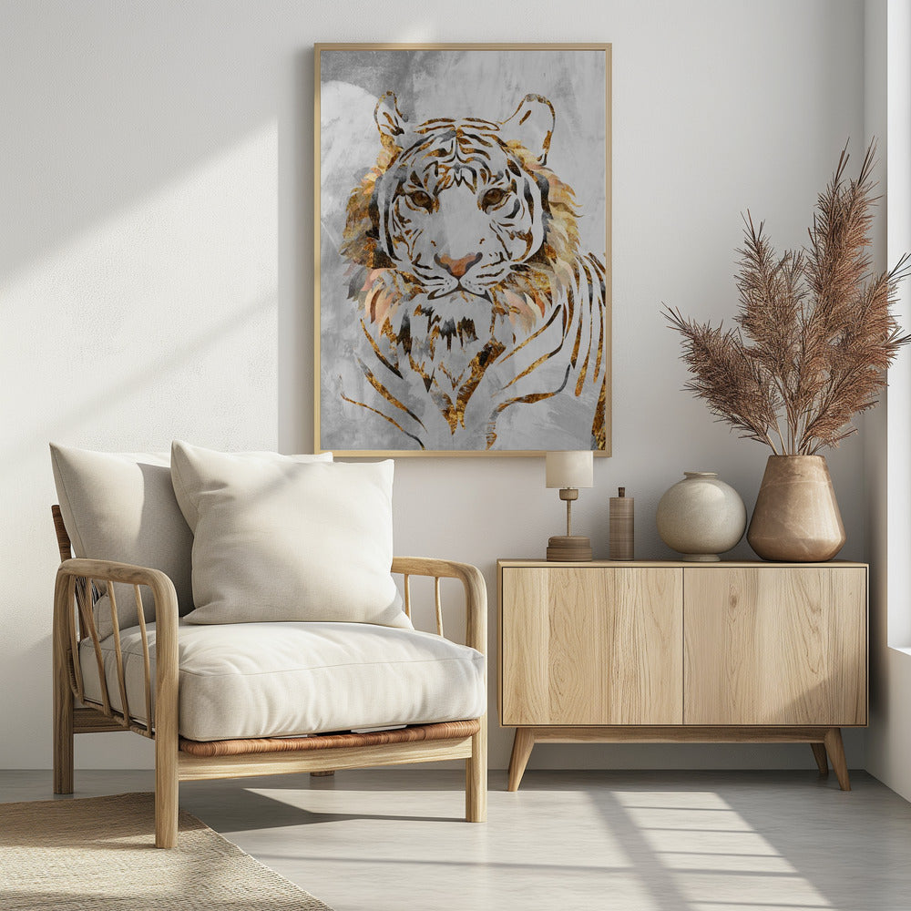 Golden Tiger and Concrete - plakatstore