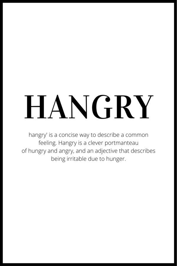 Hangry Plakat - plakatstore.dk