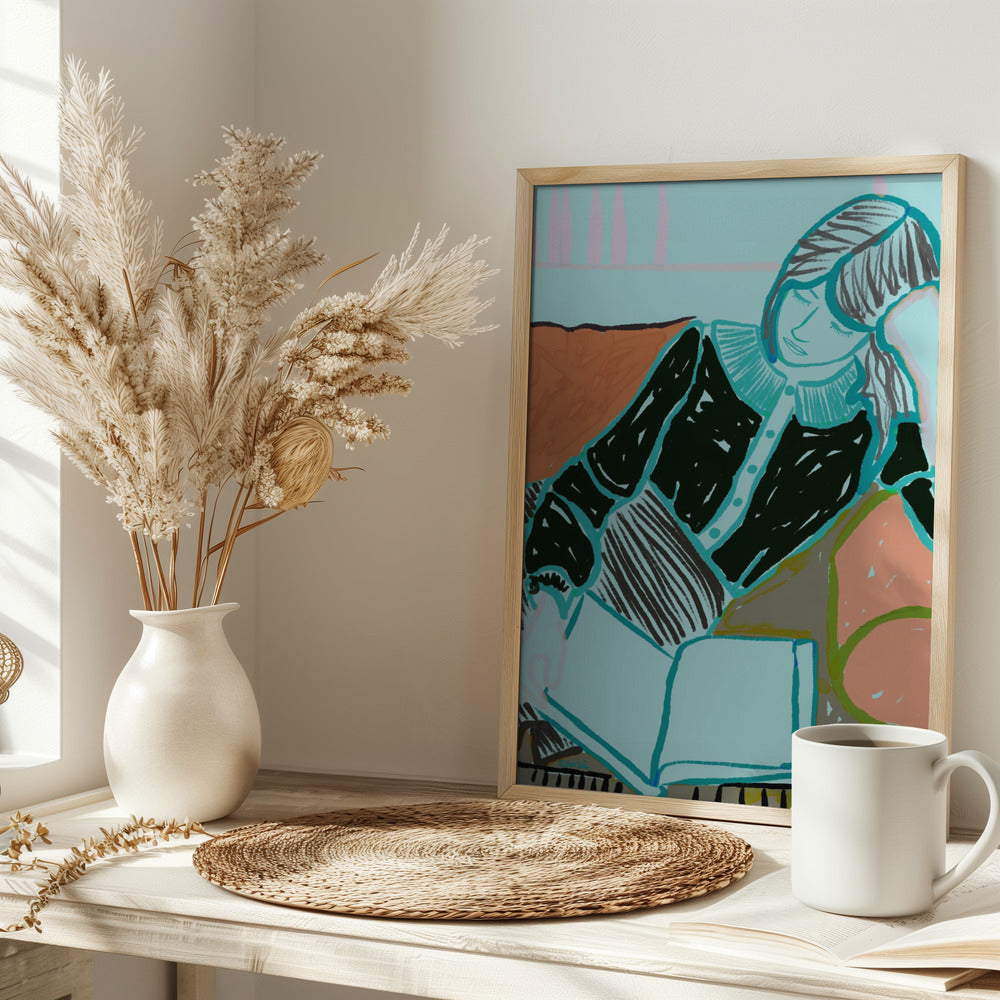 Lady reading - plakatstore