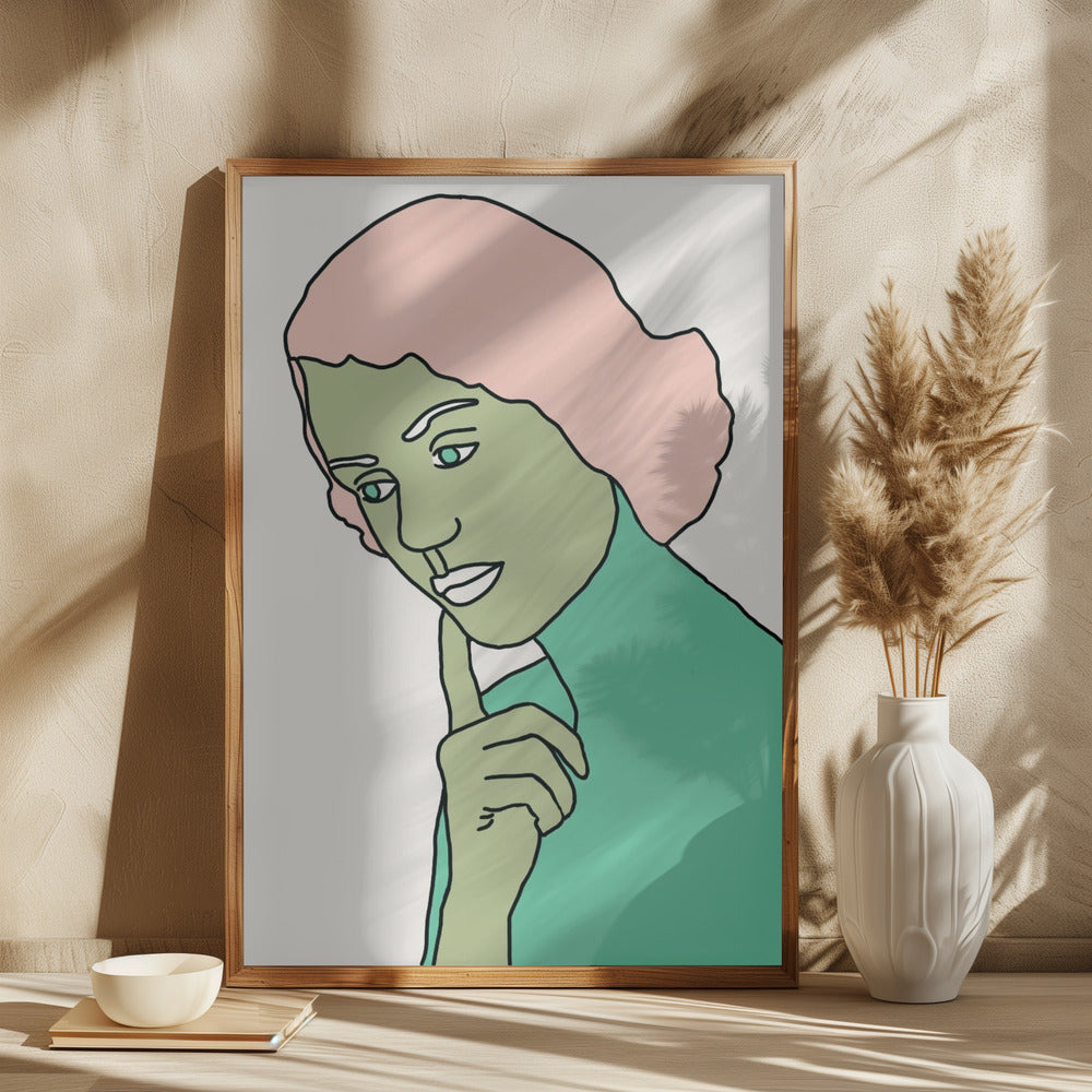 Lady Thinking Green - plakatstore