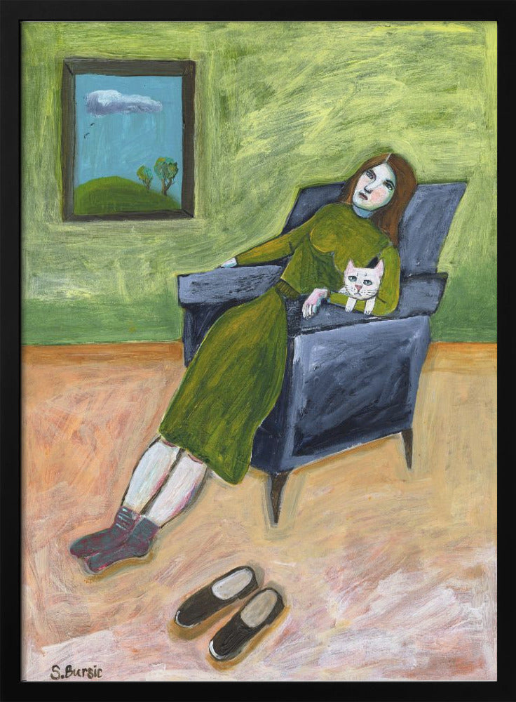 Lady with Cat - plakatstore