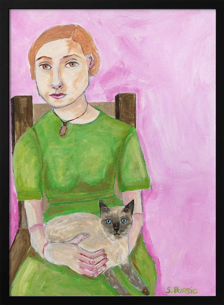 Lady with Cat - plakatstore