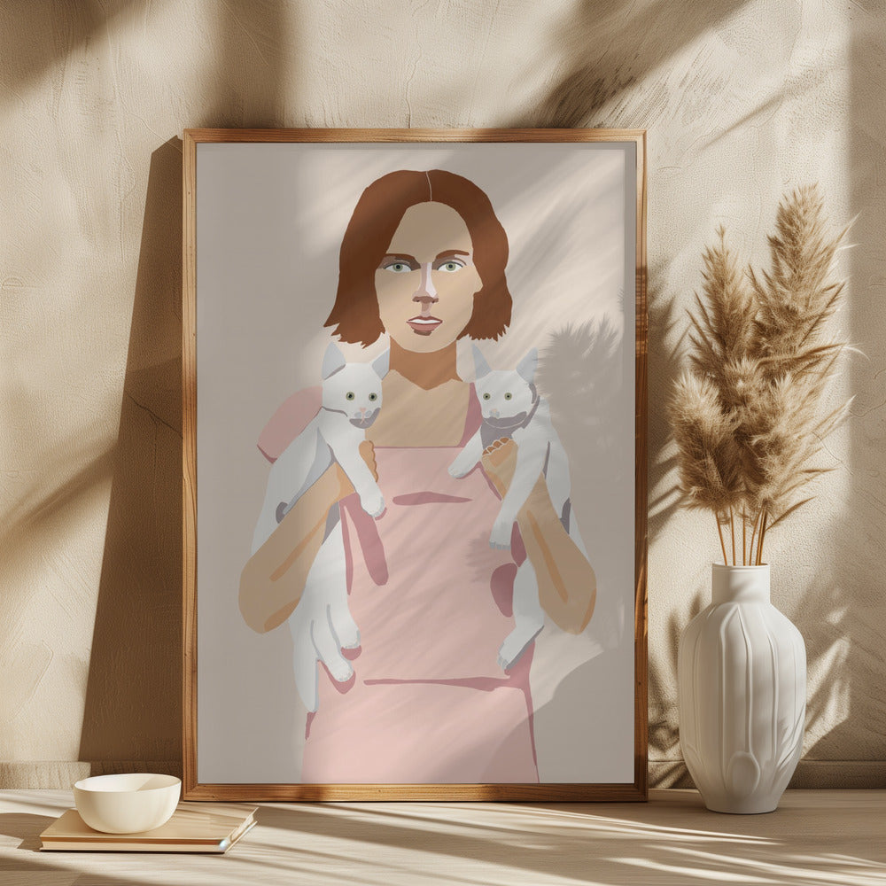 Lady with Kittens - plakatstore